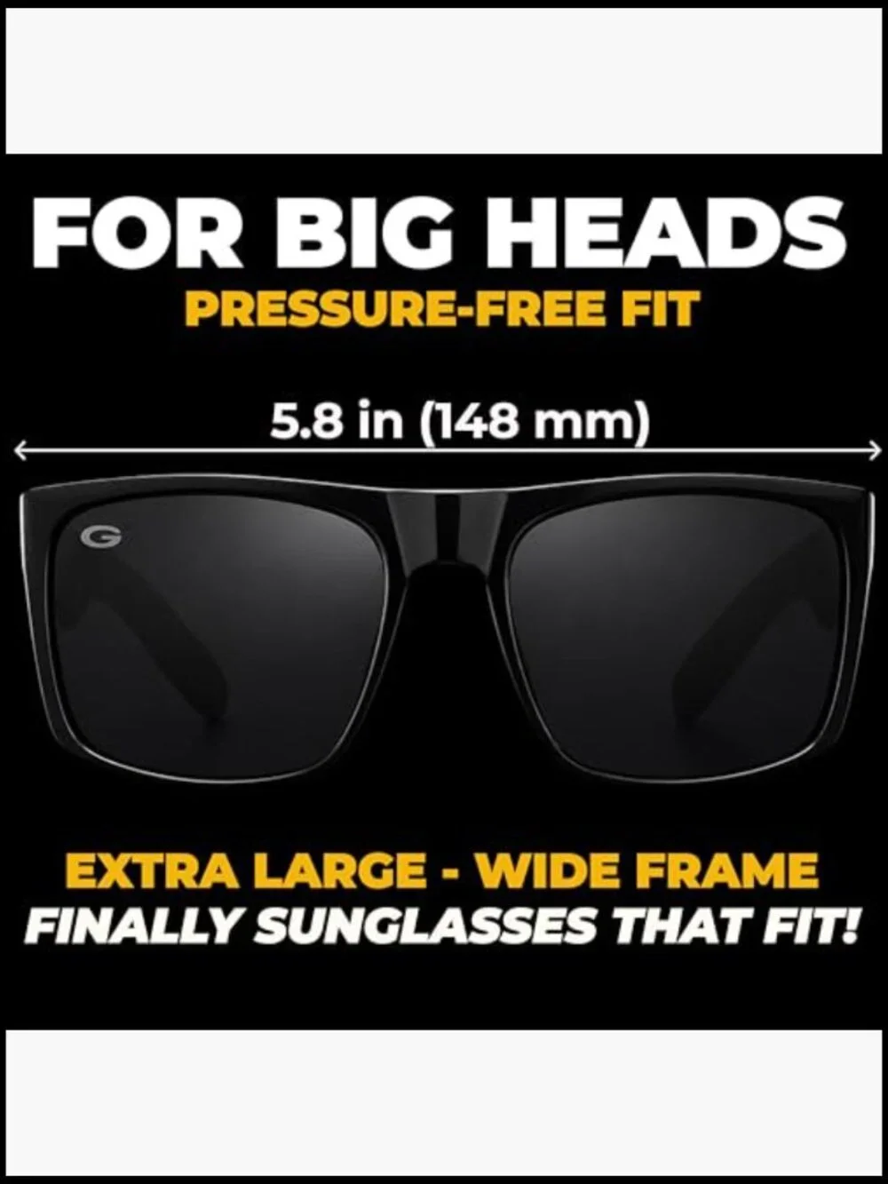 XL Polarized UV400 Sunglasses for Men - 2 Pack